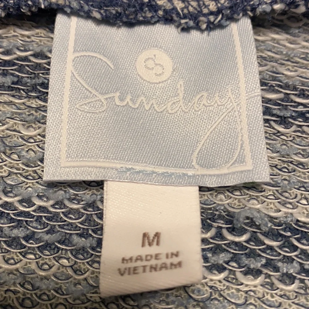 SUNDAY cowl neck lightweight knit striped pullover